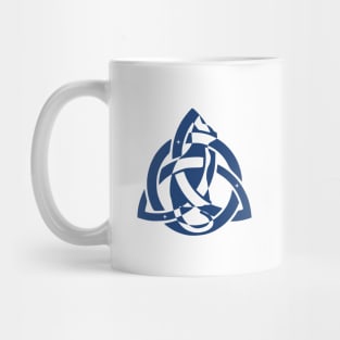 Blue Celtic Triquetra Cat Stars | Kitty Silhouette Mug